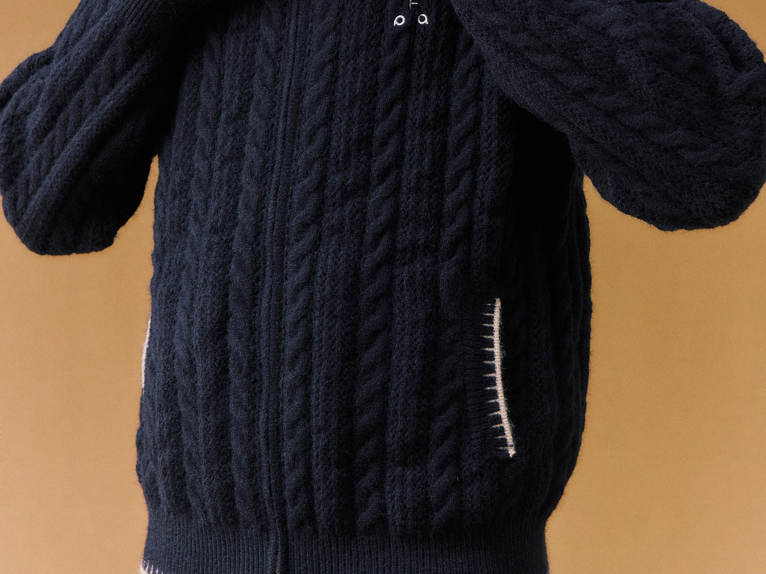 FPA Cable-Knit Color-Block Cardigan