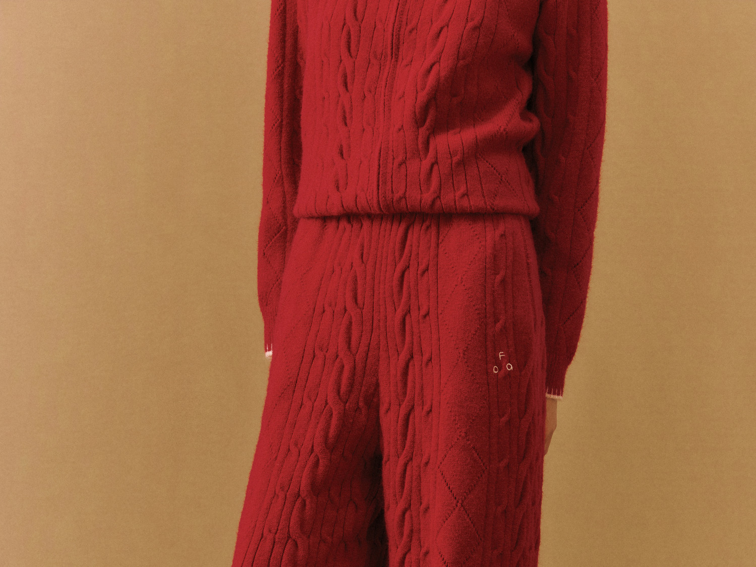 FPA Straight-Leg Cable-Knit Pants