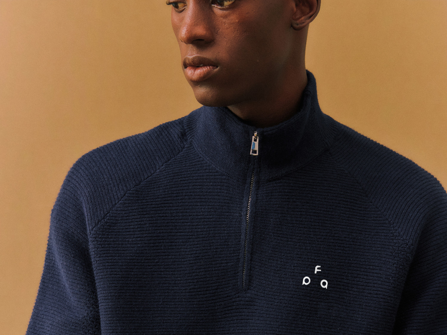 FPA Openwork High-Neck Pullover Sweater
