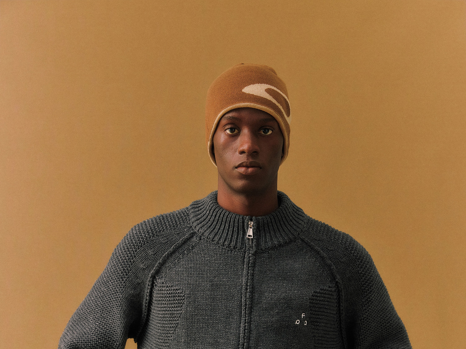 FPA Space-Dyed Zip-Up Cutout Sweater