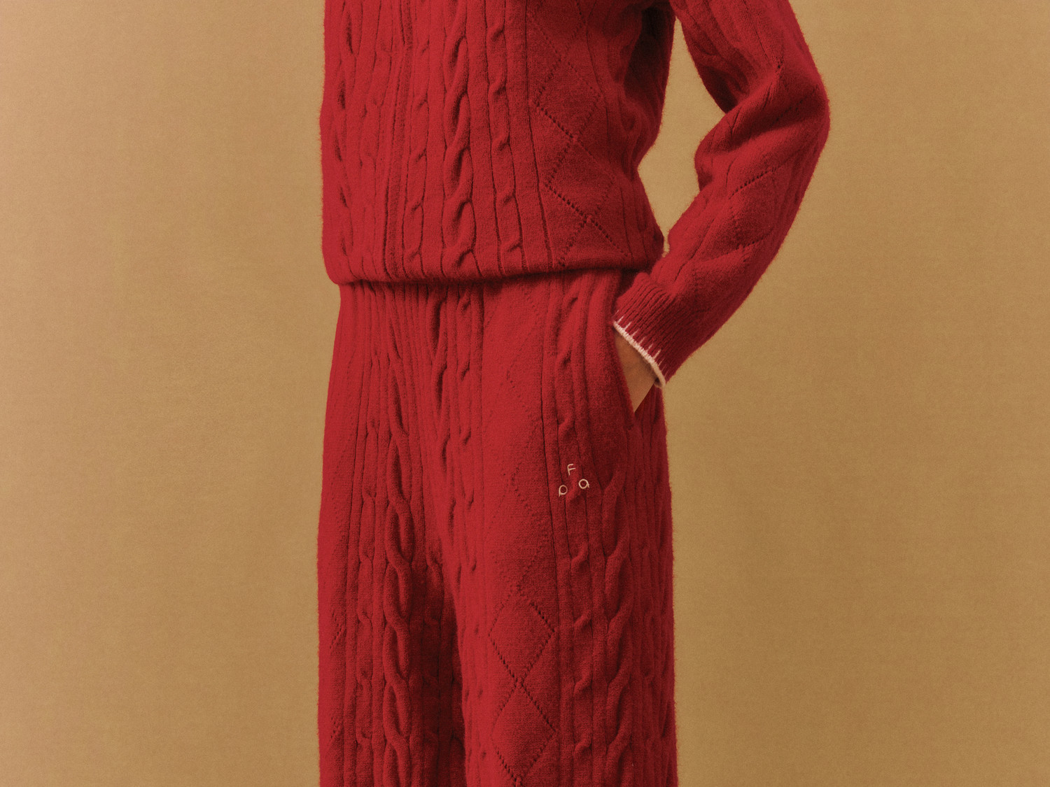 FPA Straight-Leg Cable-Knit Pants