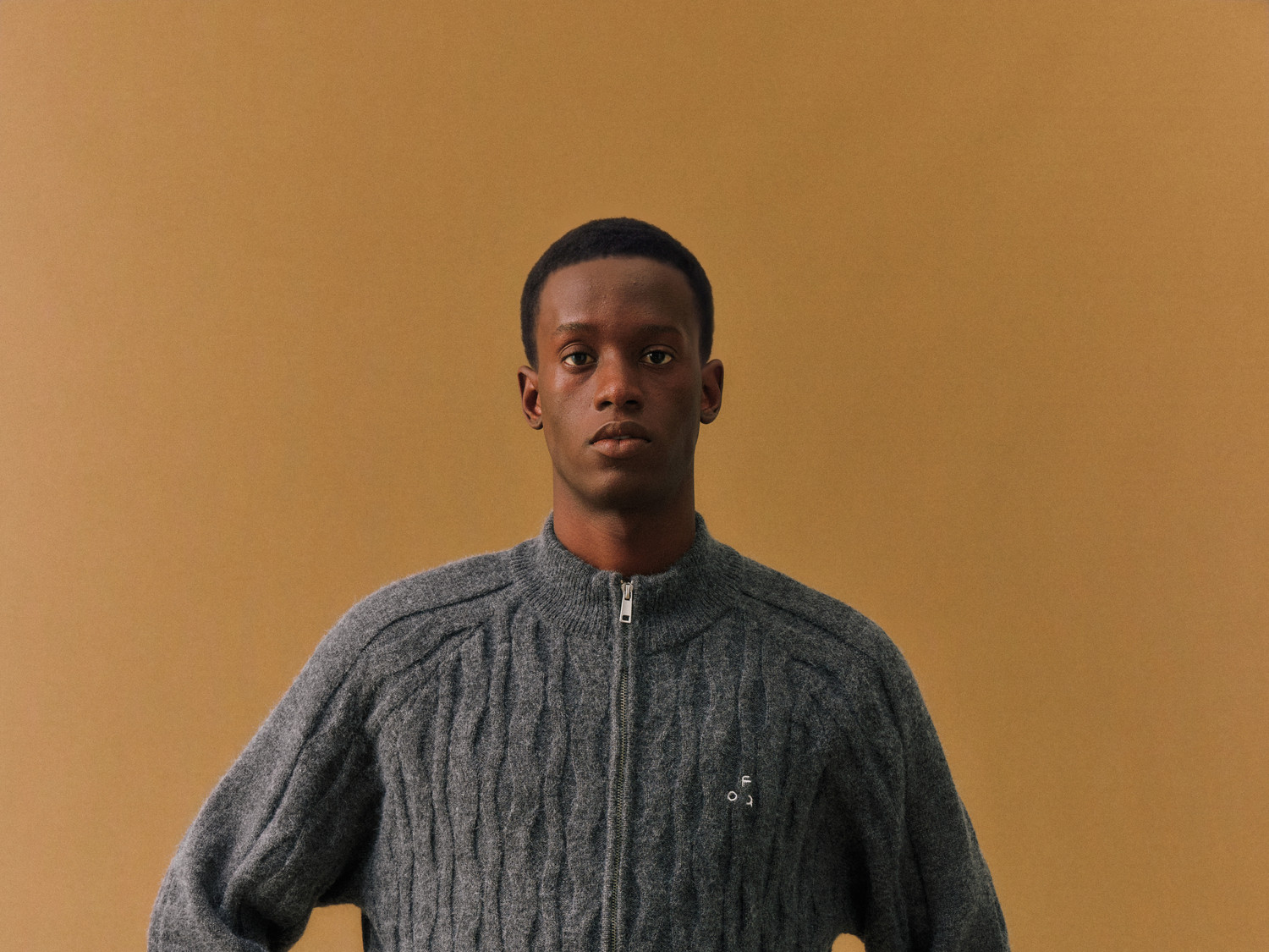 FPA Spiral Cable-Knit Zip Sweater