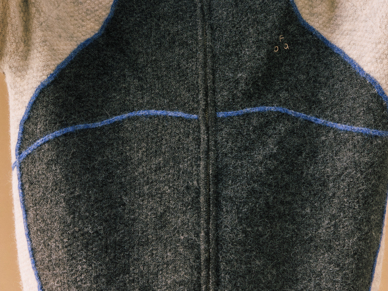 FPA Contrast Zip-Up Knit Cardigan