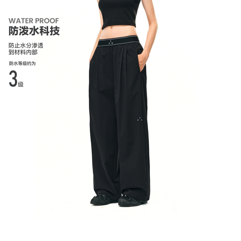 Fpa High-Waisted Elastic Logo Webbing Quick-Drying Women's Pants, National Trend Summer Versatile Outdoor Sports Casual Pants for Women