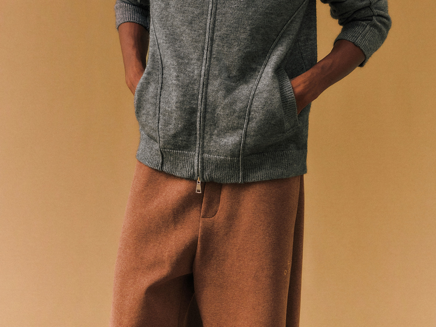 FPA Open-Knit Logo Zip Hoodie
