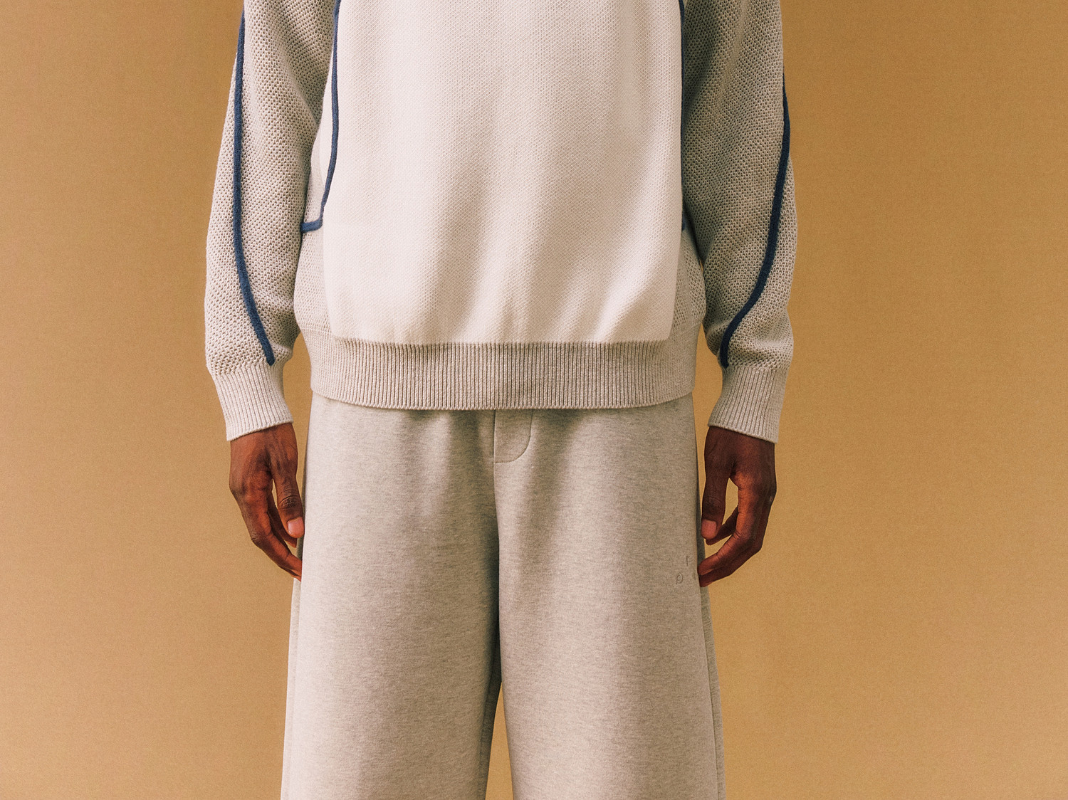FPA Color-Block Curved Crewneck Sweater