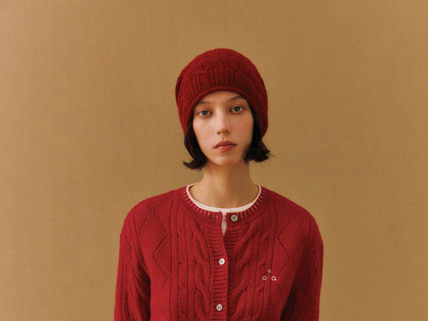 FPA Color-Block Cable-Knit Cardigan