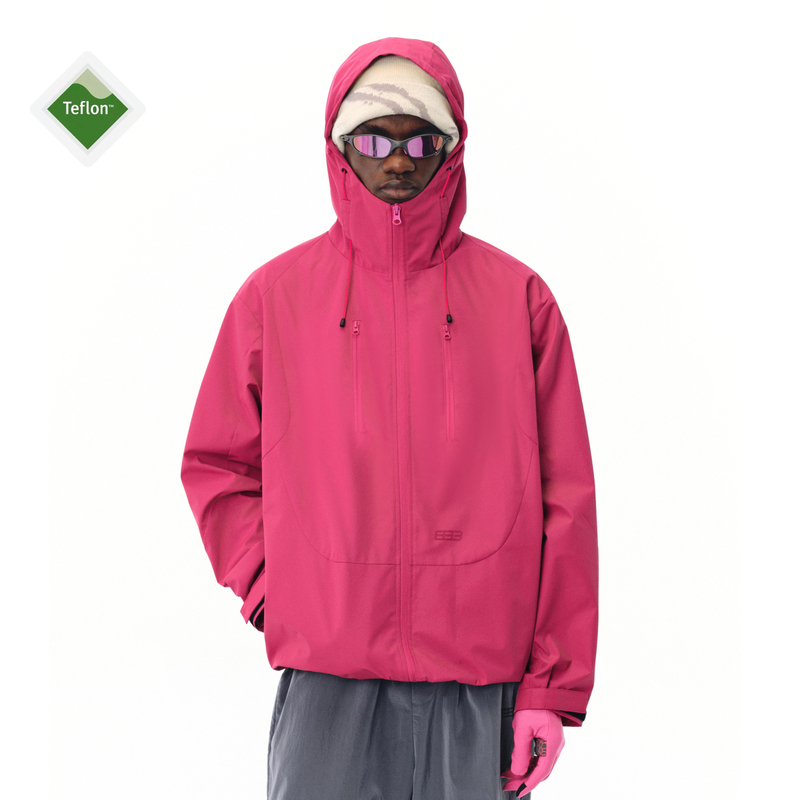【Three-Proof】Fpa Double-Zip Hooded Three-Dimensional Structure Outdoor Jacket Windproof Sports Jacket 【Three-Proof】Fpa Double-Zip Hooded Three-Dimensional Structure Outdoor Jacket Windproof Sports Jacket