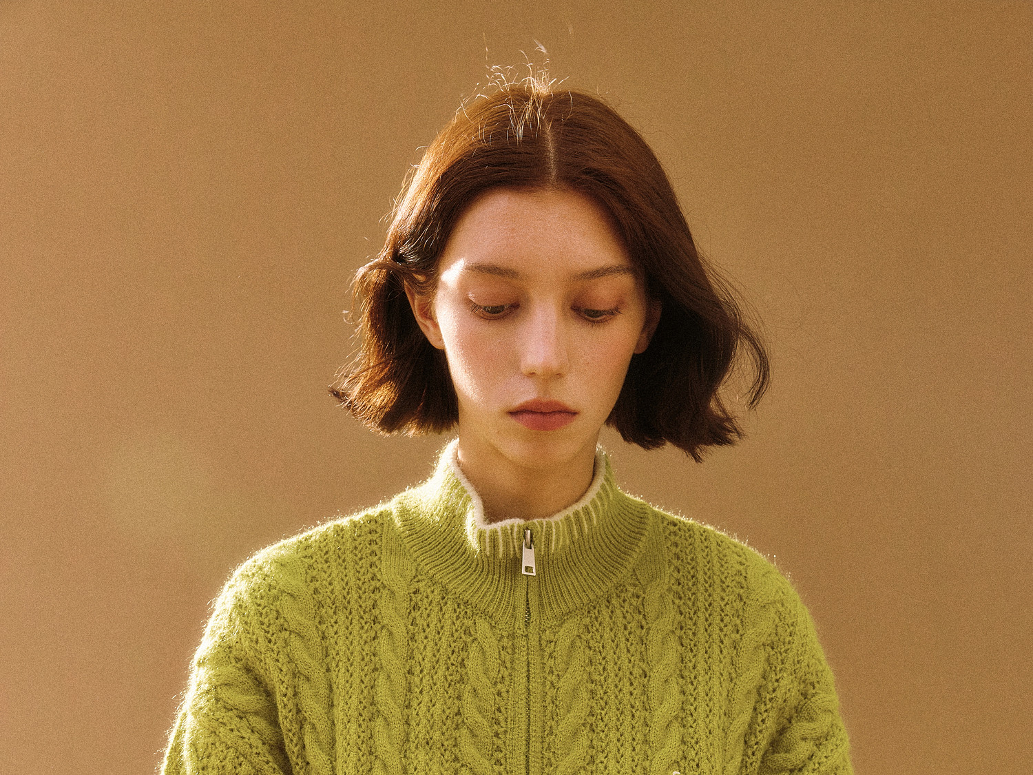 FPA Cable-Knit Color-Block Cardigan