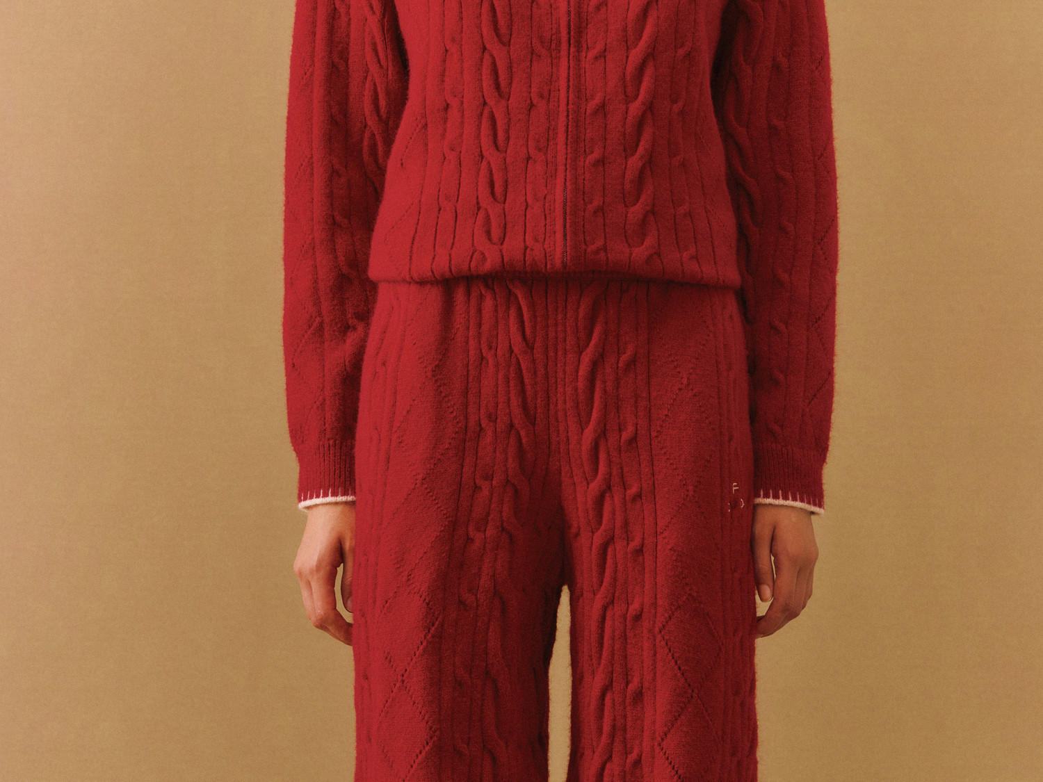 FPA Straight-Leg Cable-Knit Pants