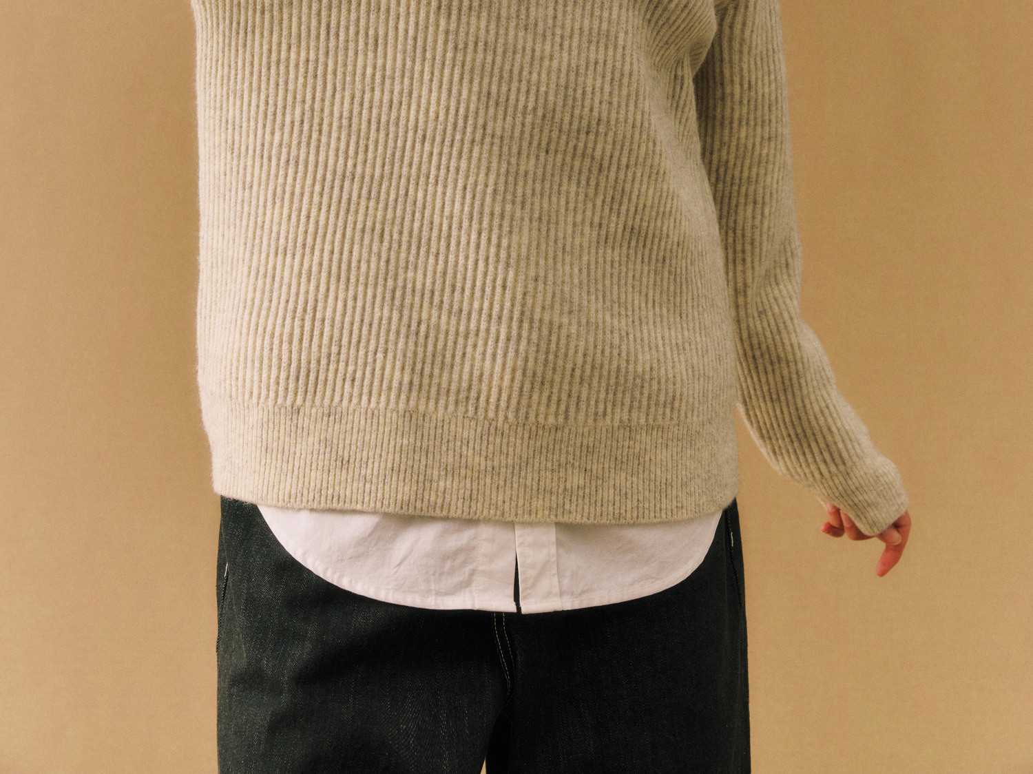 FPA Cable-Knit Color-Block Henley Sweater