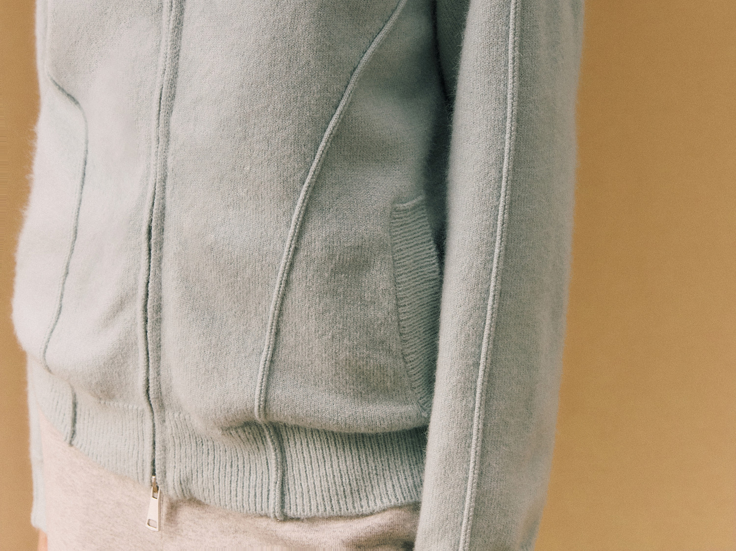 FPA Open-Knit Logo Zip Hoodie
