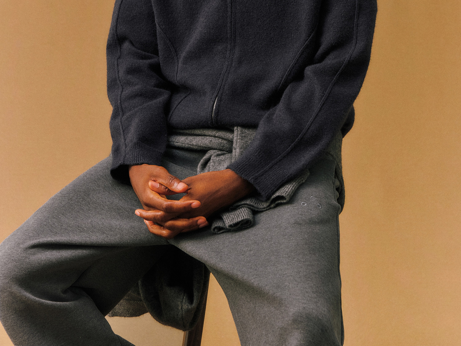 FPA Open-Knit Logo Zip Hoodie