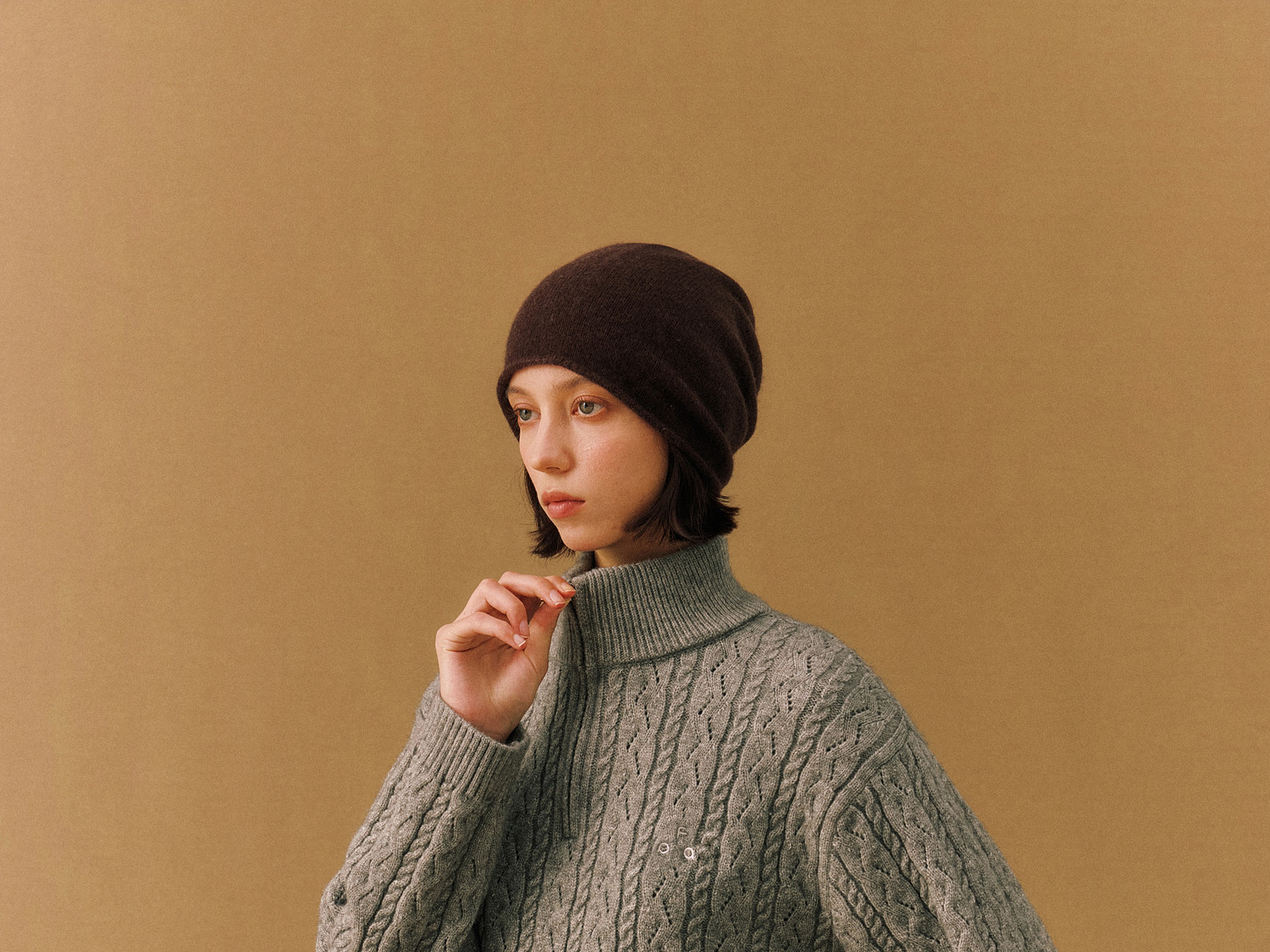 FPA Half-Zip Cable-Knit Sweater