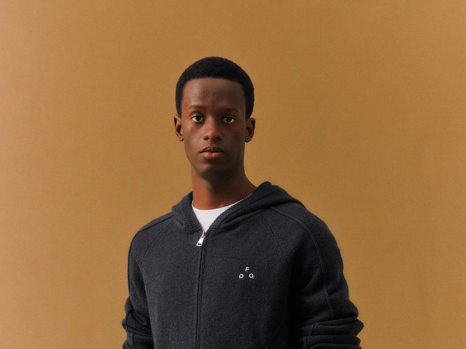 FPA Open-Knit Logo Zip Hoodie