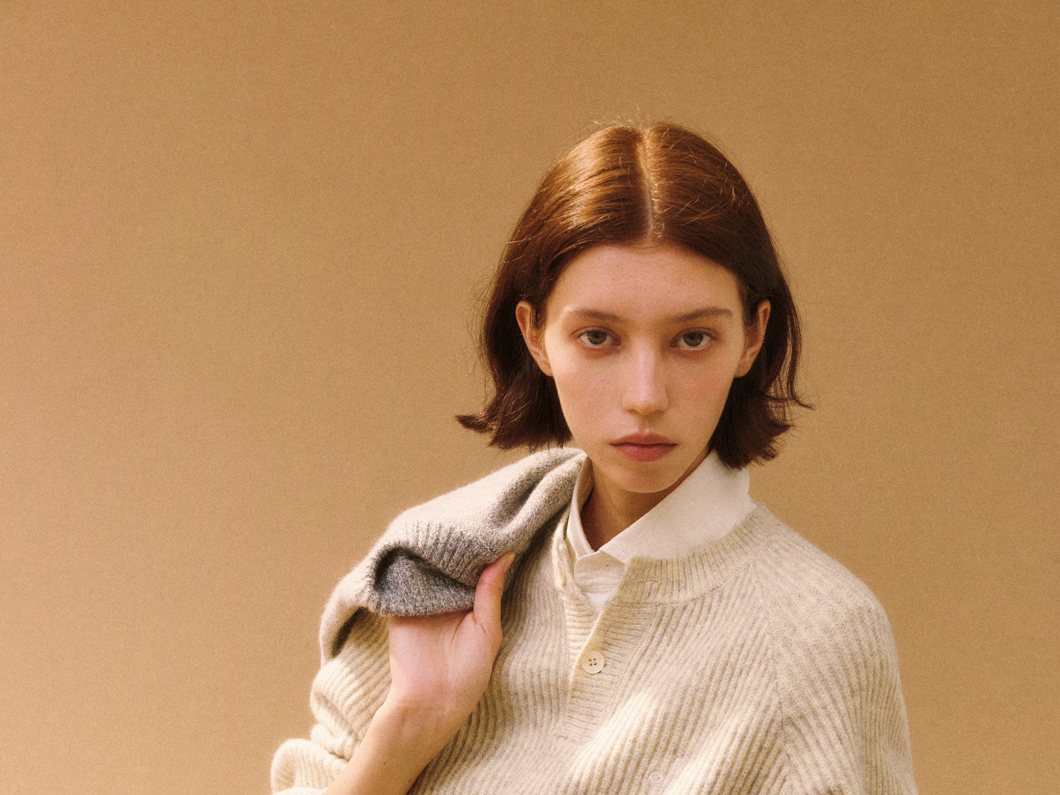 FPA Cable-Knit Color-Block Henley Sweater