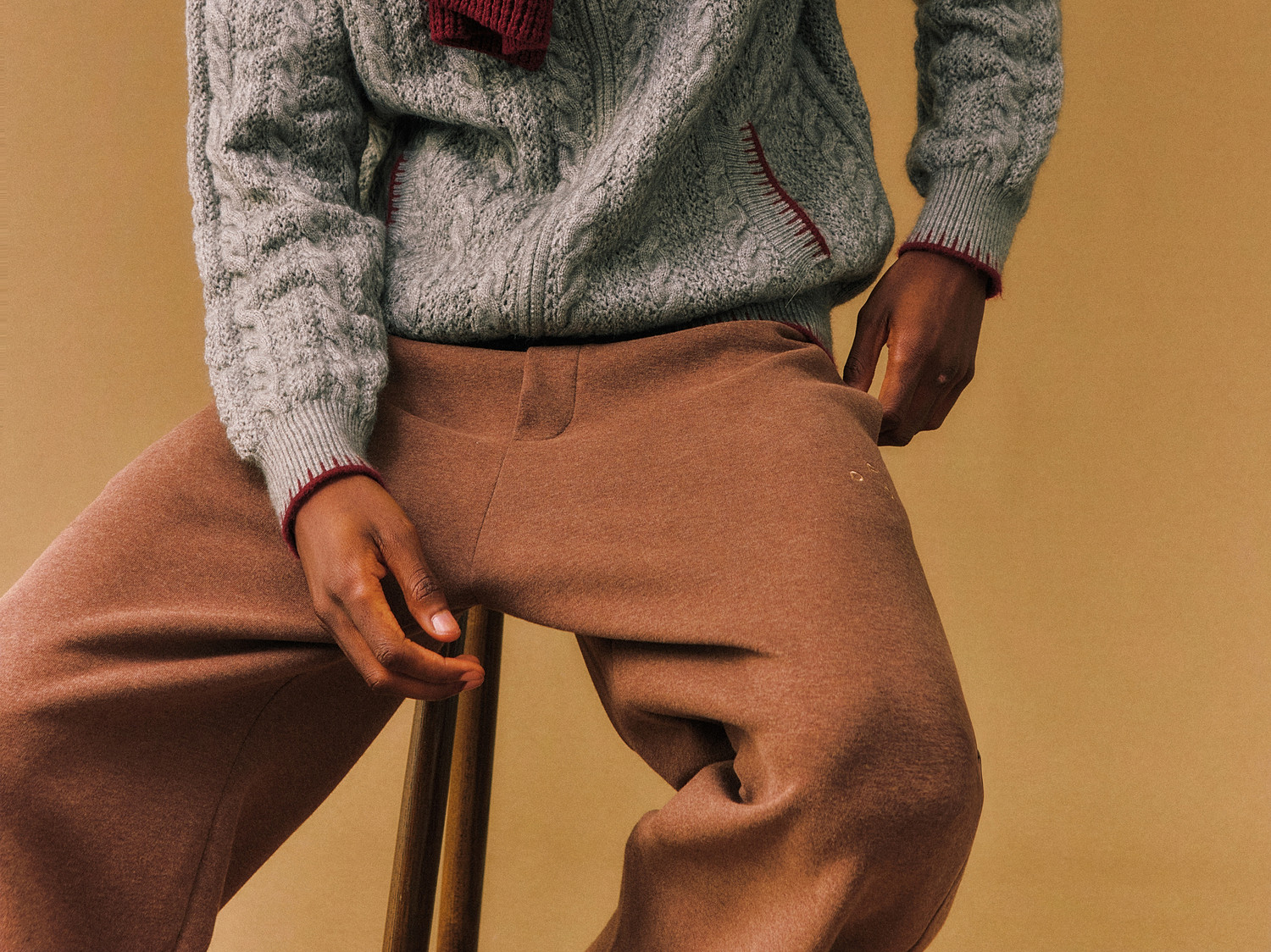 FPA Cable-Knit Color-Block Cardigan