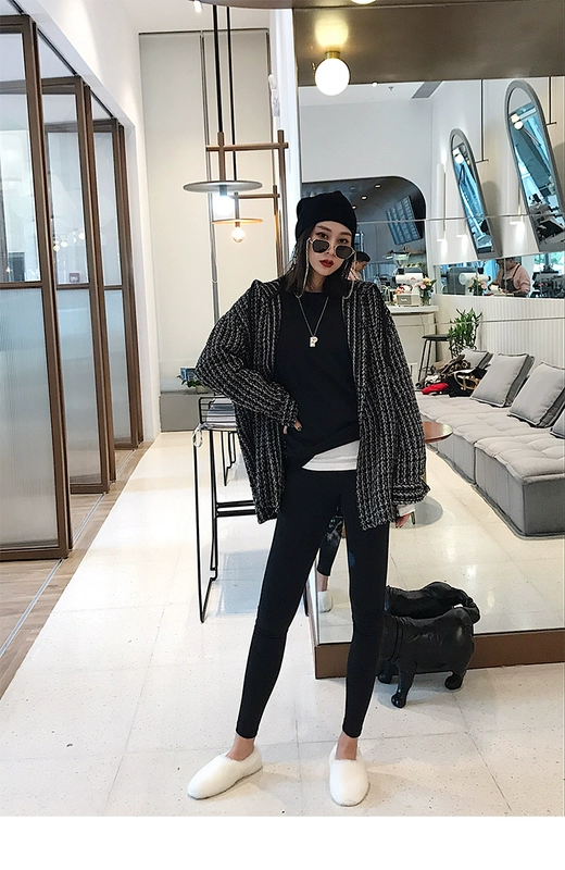 Tingting căng thể dục thể thao hoang dã xà cạp phụ nữ cưỡi quần bên ngoài mặc quần đen bó chặt năm quần - Quần tây thường quần tây nữ lưng cao