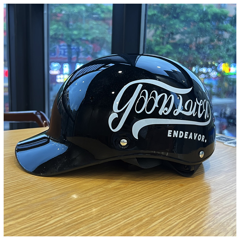 Retro Duckbill Helmet for Electric Vehicles, Motorcycles, and Motorbikes, C-Certified, Sun Protection, Unisex, Trendy, Summer Half Helmet, Safety Helmet