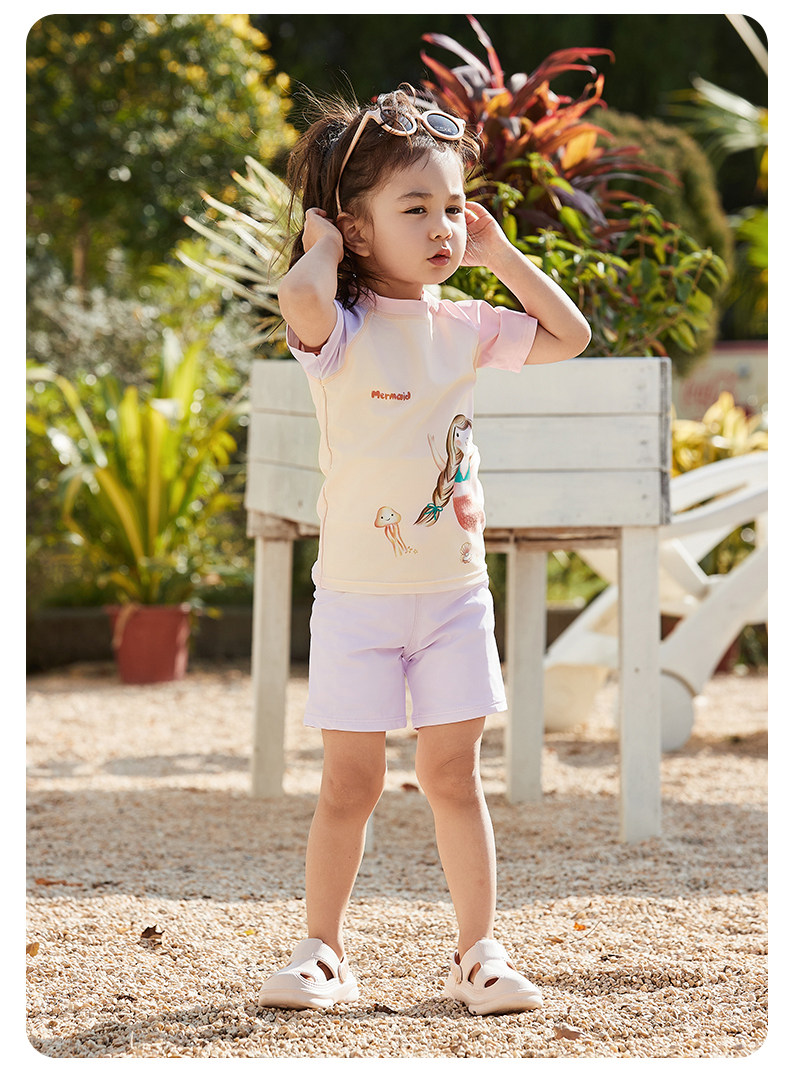 Wilberu Girls' Swimwear Two-Piece Children's Girls' and Boys' Summer Sun Protection Class a One-Piece Swimsuit for 3-Year-Olds — 73