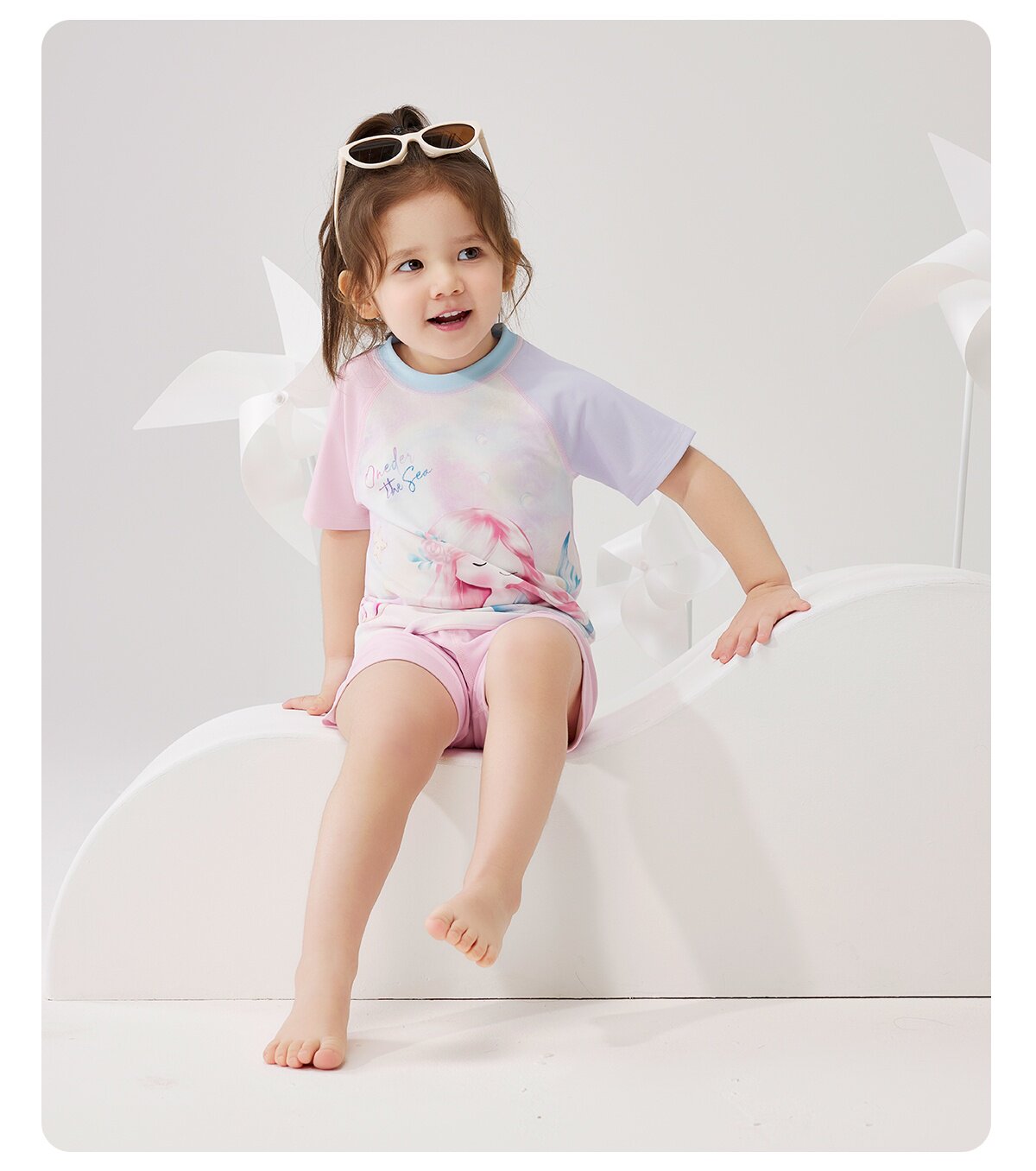 Wilberu Girls' Swimwear Two-Piece Children's Girls' and Boys' Summer Sun Protection Class a One-Piece Swimsuit for 3-Year-Olds — 28