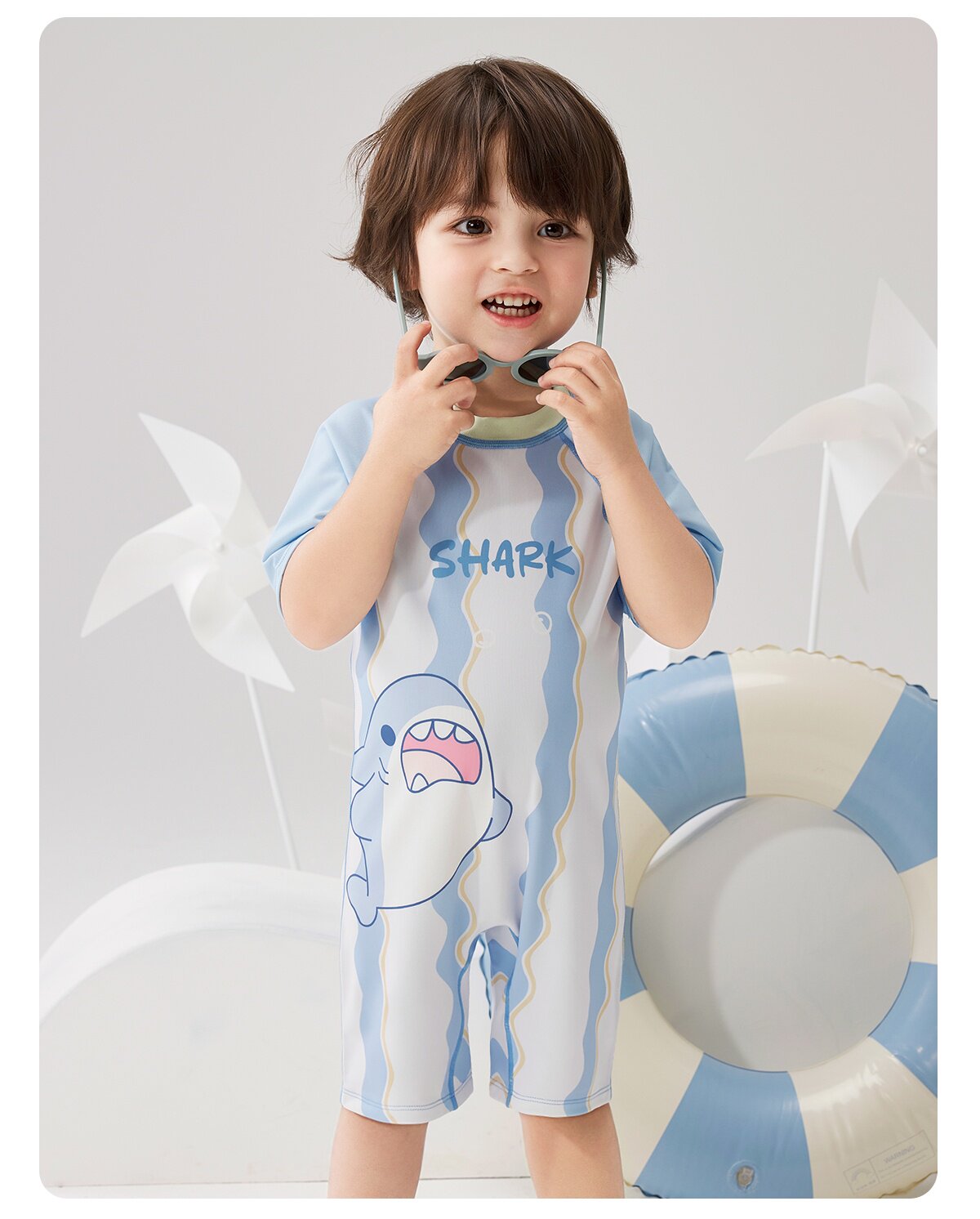 Wilberu Girls' Swimwear Two-Piece Children's Girls' and Boys' Summer Sun Protection Class a One-Piece Swimsuit for 3-Year-Olds — 44