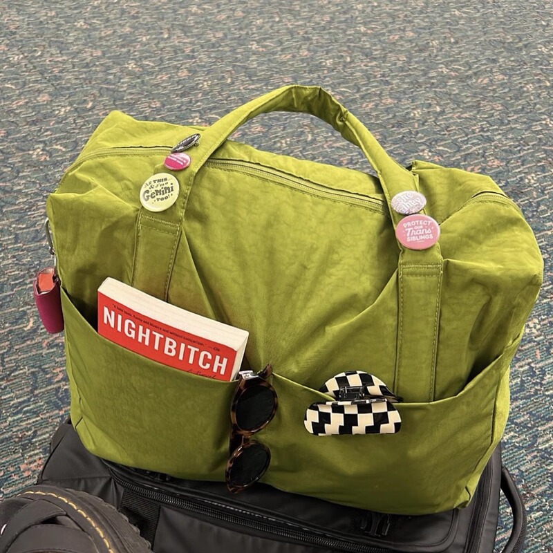 Baggu Portable Travel Bag for Women, Large Capacity, Foldable, Can Be Attached to a Trolley Case, Short-Distance Travel Luggage Bag for Men