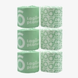 Lagom Planet Forest Forest Natural Bamboon Poy Toil 12 рулон бумажного бамбукового туалетного рулета