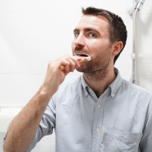 Планета планета Mint зубная паста таблетки 62 зерновой стеклянной бутылочки мяты зубные таблетки нулевые отходы