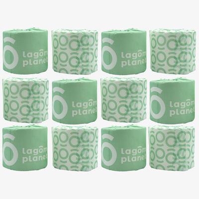 Lagom Planet forest friendly natural bamboo pulp toilet paper 12 drum toilet paper Bamboo Toilet Roll