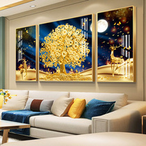 Light luxury living room decoration painting modern minimalist atmosphere triptych mural sofa background wall bedroom dining room hanging painting