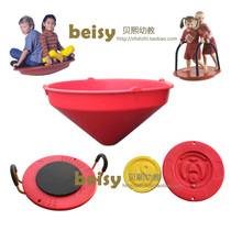 Sentimental training equipment large gyro Taiji balance plate armrest rotating plate hand crank rotating plate upper and lower turntable