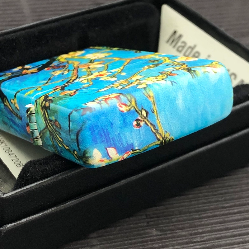 ZIPPO dầu hỏa nhẹ hơn mới chính thức chi nhánh mai chính Van Gogh nổi tiếng sơn màu gốc in nam chính hãng - Bật lửa