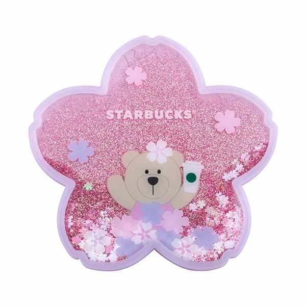 No Taiwan Starbucks Pink Cherry Flying Bear Coaster