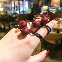 Niche design net red head rope female cute hair circle head rope male wrist tie hair small leather band hair rope female headdress