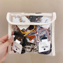 ins minimalist head rope summer net red rubber band female zuckerhead small leather sheath hair rope high elastic and durable horsetail hair ring