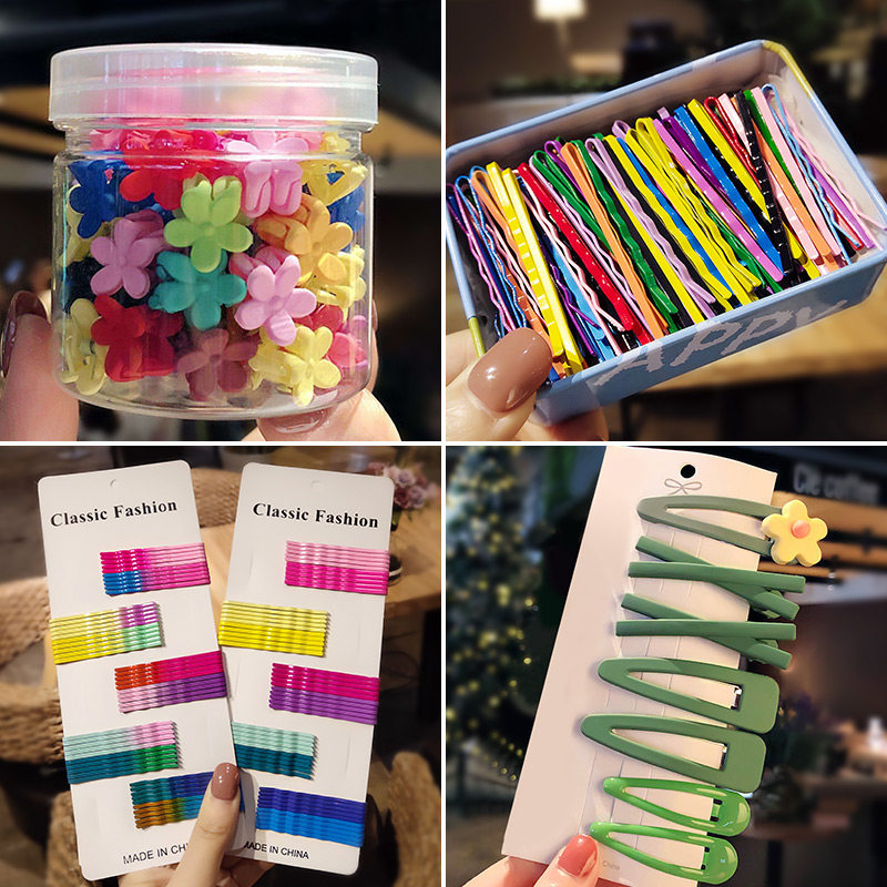 South Korean net red and sea with elegant hair clip with colourised small insides clip with hairpin clip clip with children's head accessories