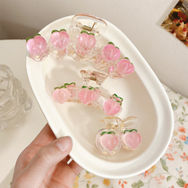 Summer Water Honey Peach Grip Woman New Temperament Snap Back Brain Spoon Shark Clips Summer Style Cute Hair Clips Headwear