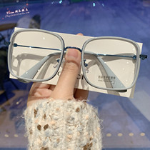Hong Kong Box Anti-Blu-ray Myopia Glasses Female 2021 Worthy Degree large face Thin Frame Male Han Edition Tide
