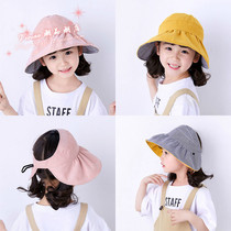 Hong Kong Summer childrens empty top hat thin sunscreen sunhat cute baby sun hat male and female child fisherman hat
