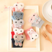 Hong Kong children gloves girl half finger flip 0-3-year-old baby Five fingers cute boy winter knit warm