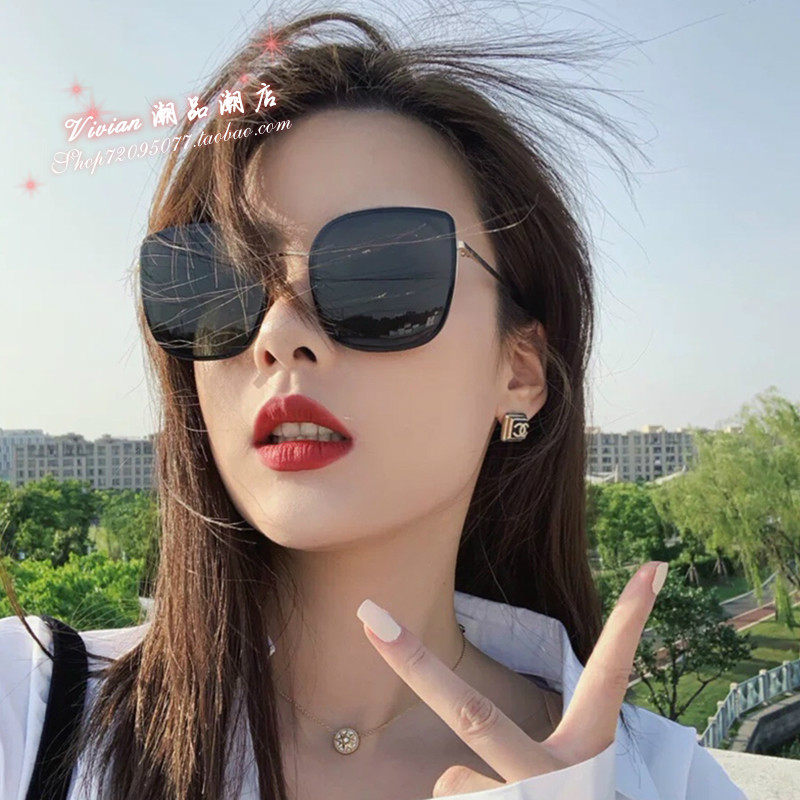 Hong Kong Sunglasses Lady Retro Tide Female GM Sunglasses Advanced Sensation Large Face Slim Resistant UV Glasses