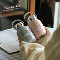 Hong Kong Cute Mini Insulation Cup for male and female students Jane Yoon Cartoon Teenage Girl Hearts Water Cups Creative small cups