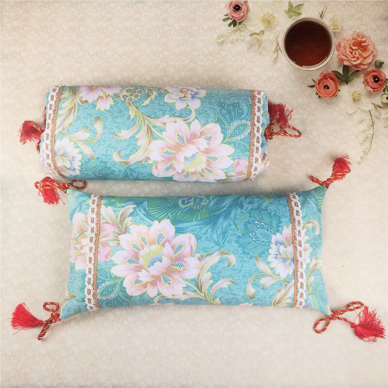 Cotton pillowcase coarse cloth pillowcase multifunctional neck pillow core set court square pillow cervical pillowcase pillow core cover