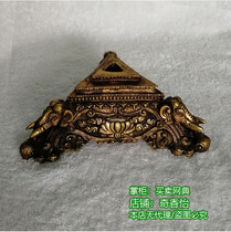 Nepal boutique large Puba prong base karma pestle triangle seat pure copper Lotus Elephant Head Vajra base