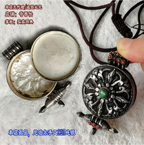 Diamond pestle box pendant Nepal 925 sterling silver to make old turquoise gaboo pendant storage pendant pendant