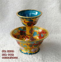 Yellow 3 sizes optional cloisonne Protector Cup cloisonne chalice pure copper for Cup 1 set
