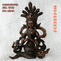 Nepal pure copper antique Buddha statue dragon tree Bodhisattva 3 inch Dragon female dragon king mother can car ornaments