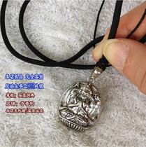 Nepal 925 sterling silver four-arm Guanyin Buddha brand pendant handmade pendant Guanyin Bodhisattva body pendant