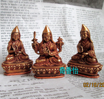 2 inch zong ka ba master-Prentice san zun Nepal copper gilded small Buddha three mentoring approximately 5 5cm